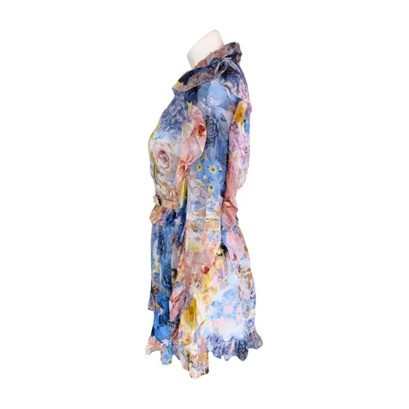 Zimmermann Rhythmic Ruffle Floral Playsuit Romper Size 0/US4 - Picture 10 of 17